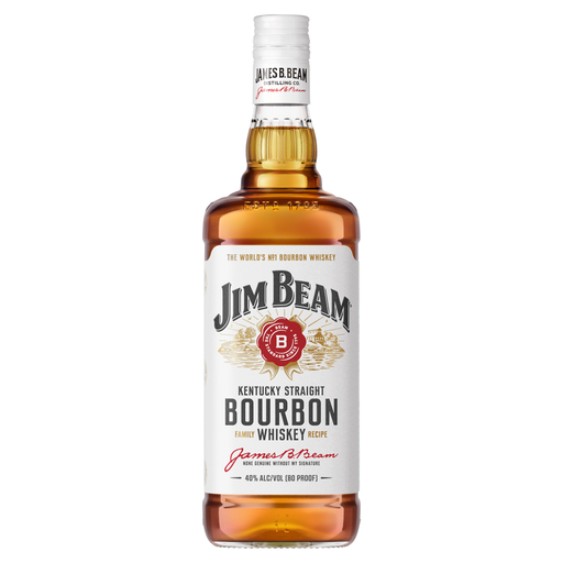 Jim Beam White Kentucky Bourbon Whiskey 1L