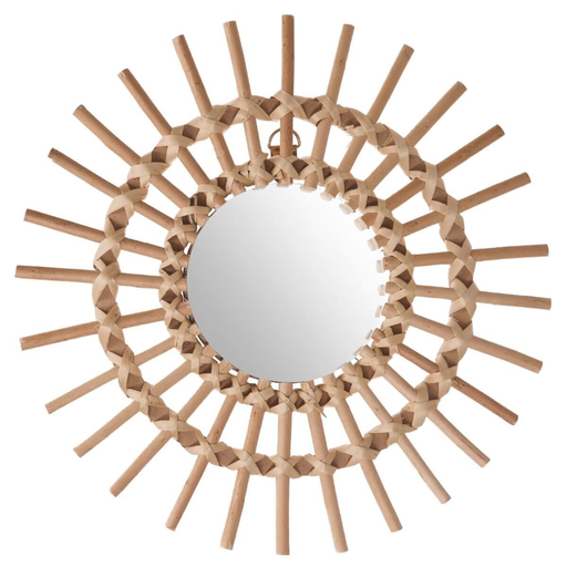 Miroir soleil Jane Atmosphera en rotin