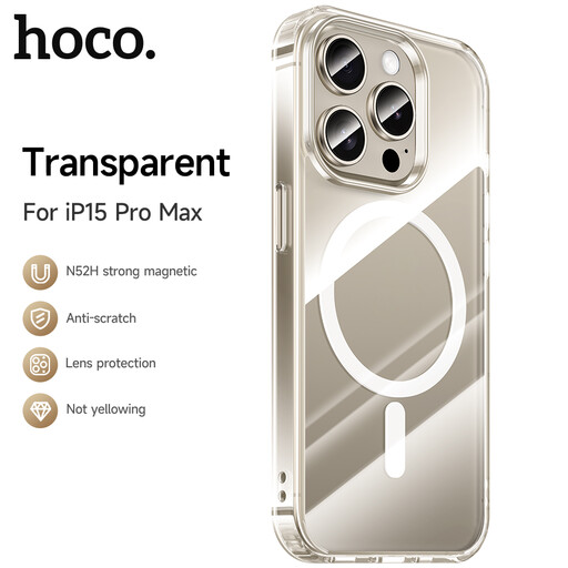 HOCO Magnetic Series Shockproof Protective Phone Case in Black for iPhone 16 Pro Max