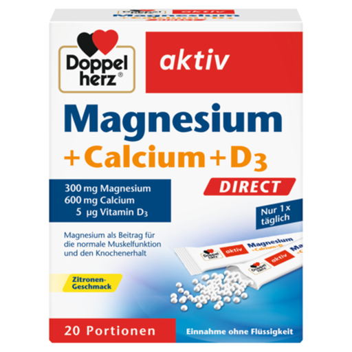 Doppelherz aktiv 镁 + 钙 + D3 直饮系列条装