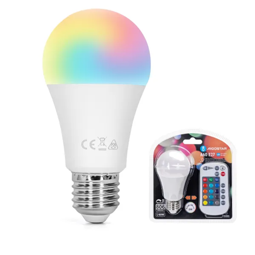 Aigostar LED A5 A60 Big Angle E27 8W RGB+W