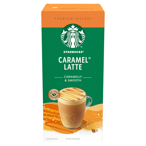 Starbucks Premium Instant Caramel Latte Sachets 5x23g