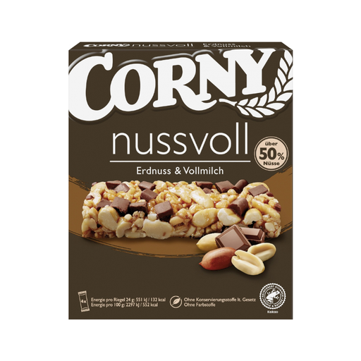 Corny Nutty Peanut & Milk Chocolate Bars