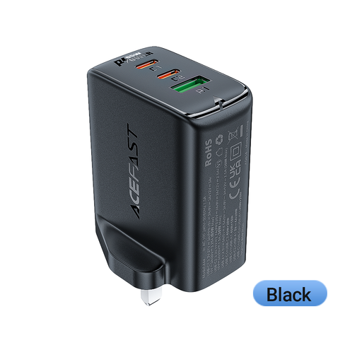 ACEFAST 65 W Dual USB-C + 1 USB-A Charger (UK Plug)