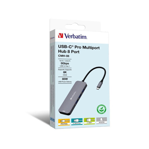 Verbatim USB-C Hub Pro, Multiport, 8 Ports
