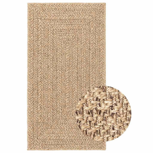vidaXL ZIZUR Indoor/Outdoor Rug - Jute Look, 80 x 150 cm