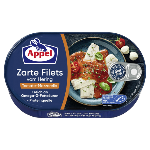 Appel MSC Zarte Heringsfilets in Tomaten-Mozzarella-Creme 200g