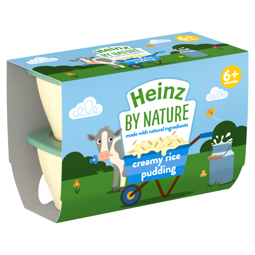 Heinz Creamy Rice Pudding 6+ Months, pack of four 100g pots