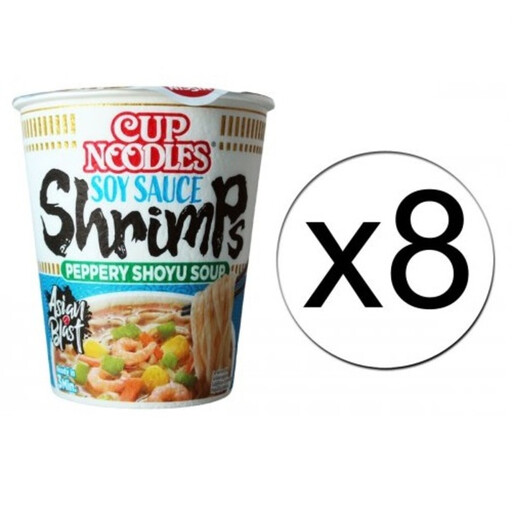 NISSIN Instant Noodles Cup Soy Sauce Shrimp