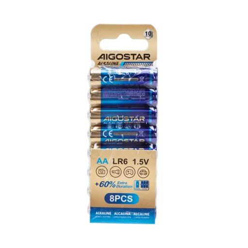 Aigostar Alkaline Batteries LR6 (AA) 1.5V 8-Pack