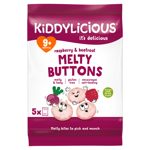 Kiddylicious Raspberry & Beetroot Melty Buttons 9+ Months