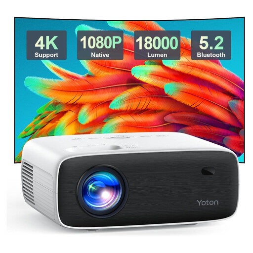 Yoton Y6 5.2 Bluetooth 4K LCD Native 1080P Projector
