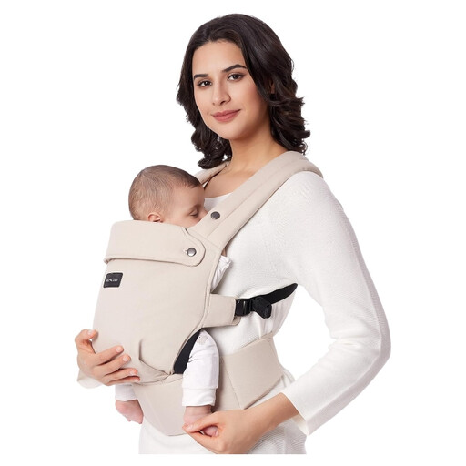Momcozy porte-bébé léger beige avec soutien lombaire