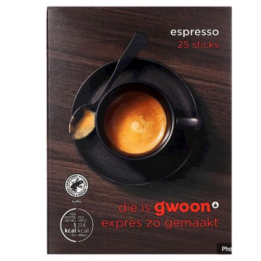 g'woon Espresso Coffee Sticks - 25 pcs