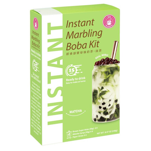 O'S BUBBLE INSTANT BOBA MATCHA 240g Boba kit Bubble Tea