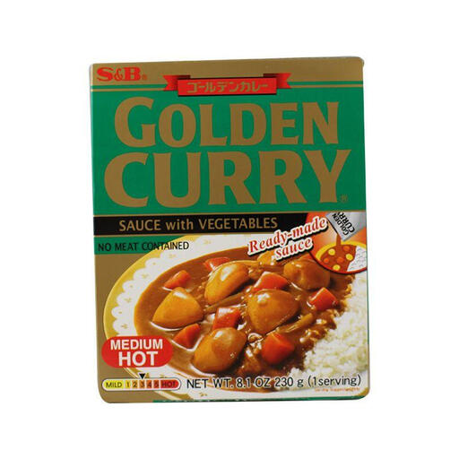 S&B Golden Curry Sauce with Vegetables, Medium Hot 230g