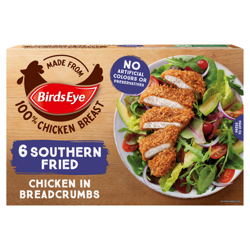 Birds Eye 6 Southern Fried Chicken in Breadcrumbs 540g pack