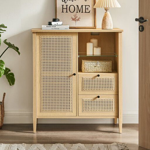 Euziel Storage Cabinet with Adjustable Shelves