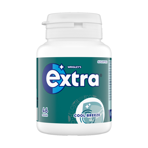 Extra Cool Breeze Sugarfree Chewing Gum, 46-piece 64g bottle