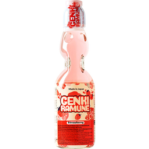 GENKI RAMUNE Strawberry Drink 200ml