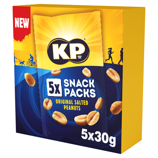 KP Snacks Salted Peanuts Snack Packs 5 x 30g