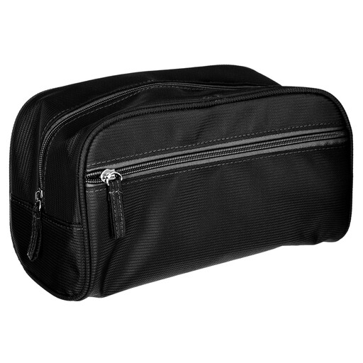 Classic black toiletry bag for men