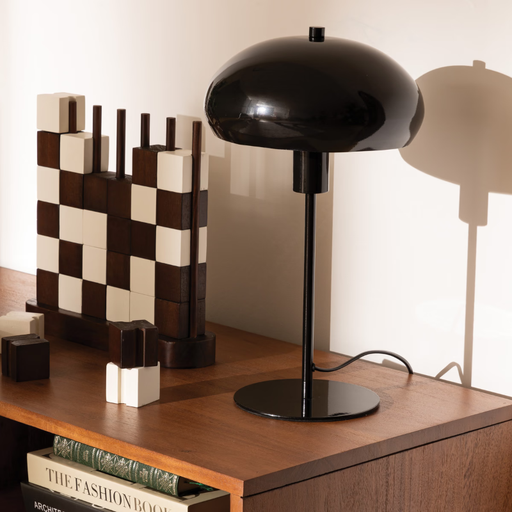 Savio MUSHROOM Tischlampe H?he 38 cm schwarz Metall
