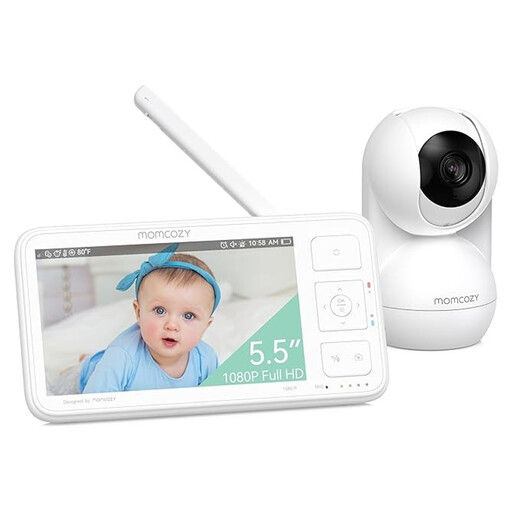 Momcozy 5.5" 1080P Baby Monitor Cam Wall No WiFi