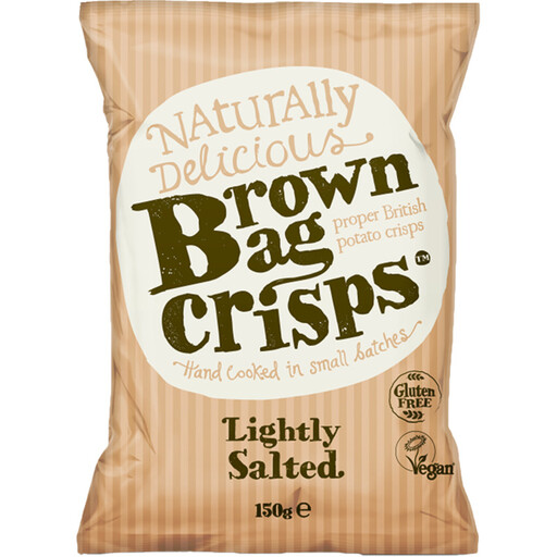 Brown Bag Crisps Lightly Salted 150g