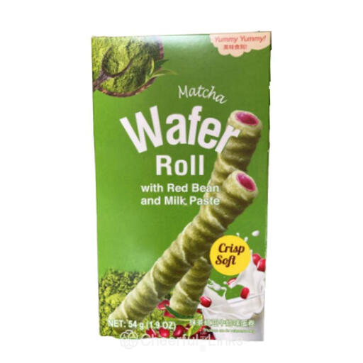 Yummy Yummy Wafer Roll with Red Bean and Milk Paste