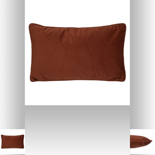 Rectangular terracotta-coloured cushion