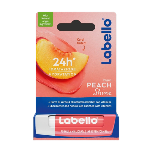 Labello Peach Shine Moisturizing Colored Lip Balm