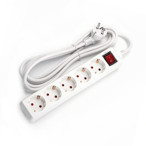 Aigostar 5-Port Power Strip, 1.5m Cord