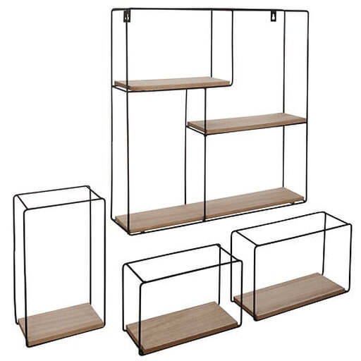 5five Metal Wall Shelves Set of 4