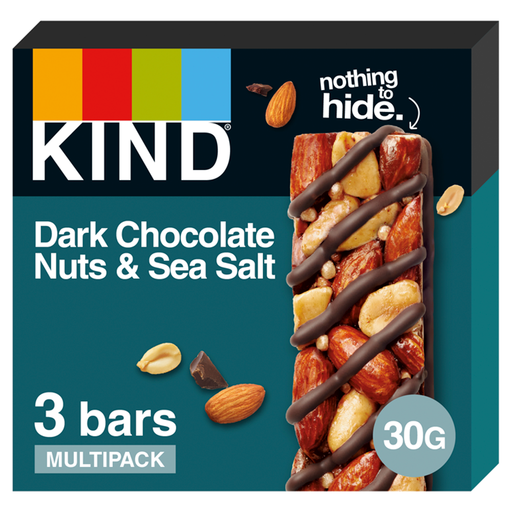 KIND Dark Chocolate Nuts and Sea Salt Bar 3x30g