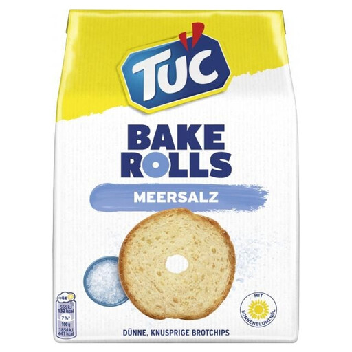 TUC Bake Rolls Sea Salt Bread Chips 150g