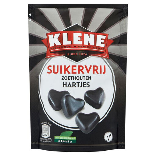 Klene Sugarfree Liquorice Hearts - 110 克
