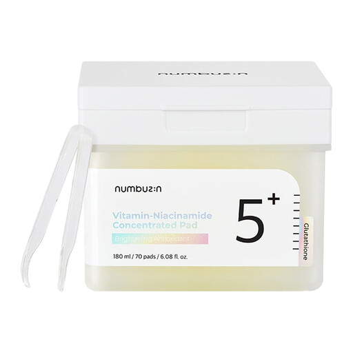 Numbuzin No.5+ Glutathion, Niacinamide & Vitamin Toner Pads, 70 pcs