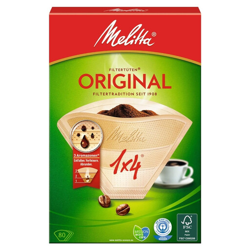 Melitta Coffee Filter Bags Original 1x4 Natural Brown
