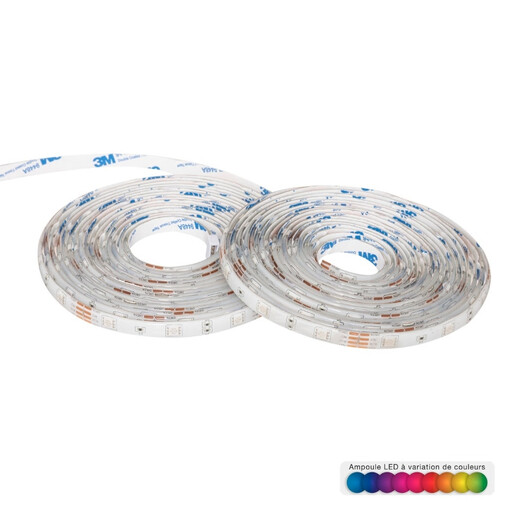 Atmosphera LED strip light with mains plug 10 m long multicoloured light with remote control