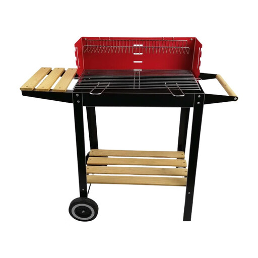 Charcoal BBQ with Wheels, Adjustable Grill Rack