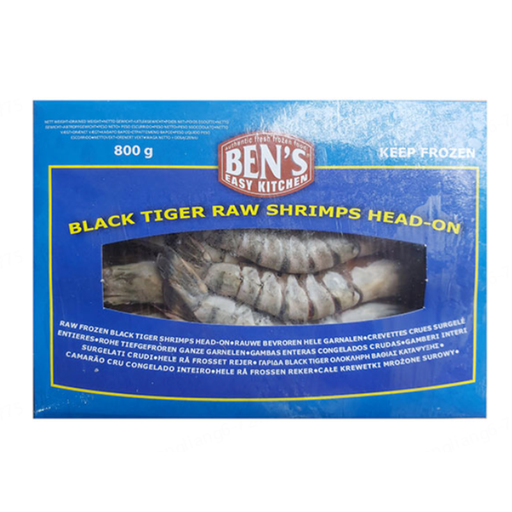 BML Black Tiger Shrimp 6/8 Head On Shell On