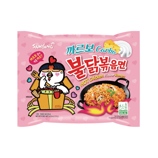 SAMYANG Korean Buldak Hot Chicken Flavor Carbonara Flavor Ramen 130g