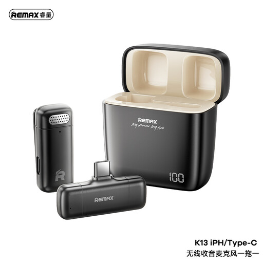 REMAX K13 USB-C Wireless Microphone with wind muff