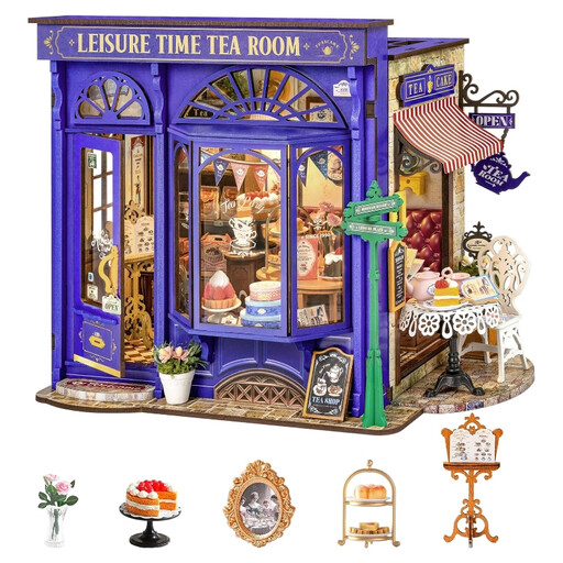 Robotime Rolife Leisure Time Tea DIY Dollhouse Kit
