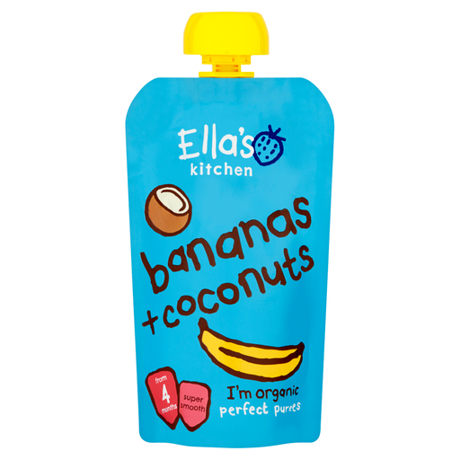 Ella's Kitchen Organic Bananas and Coconuts Pouch 4+ Months 120g