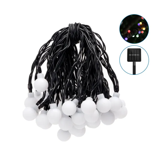 Aigostar solar LED string lights milky RGB balls 10 m