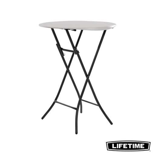 Lifetime Bistrotisch rund in Weiß-Granit-Optik