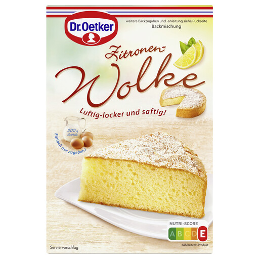 Dr. Oetker Wolke Zitrone Fluffy Lemon Cake Baking Mix 430g