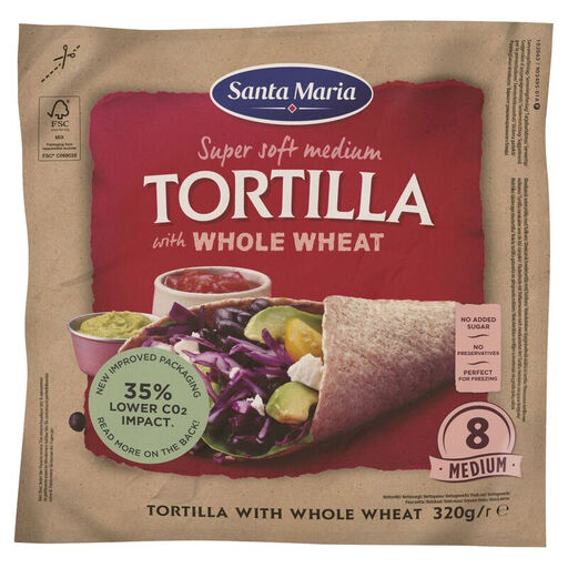 Santa Maria Tortilla Whole Wheat - 320 g